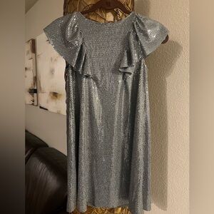 Zara girls silver dress size 11/12